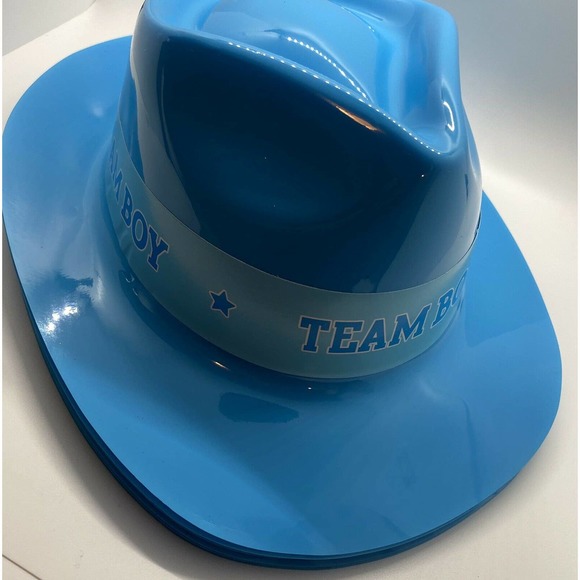 9 PACK GENDER REVEAL Adult Fedora Hats Blue BABY SHOWER 9 HATS Amscan Team Boy - Picture 8 of 8
